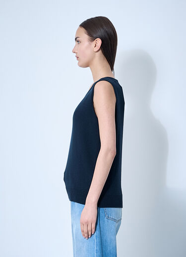 The Row Cowen Vest Navy row0260018
