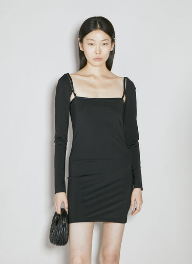 Alexander Wang Long Sleeve Mini Dress Black awg0254004