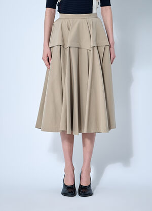 Bottega Veneta Gathered Midi Skirt Brown bov0259009