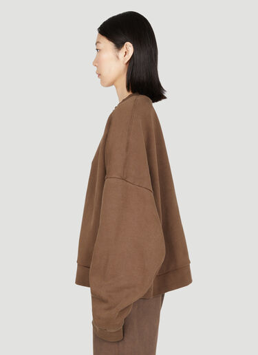 Entire Studios Boxy Crewneck Sweatshirt Brown ent0353005