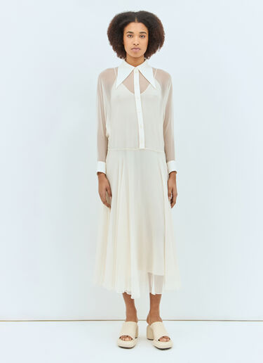 Chloé Silk Shirt Dress Off white chl0257041
