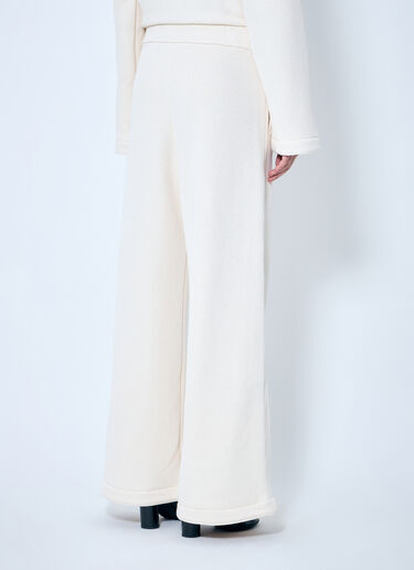 Max Mara Knit Track Pants White max0259006