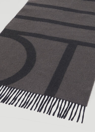 Monogram Jacquard Wool Scarf TOTEME Monogram Jacquard Wool Scarf Grey tot0254023
