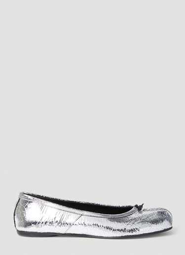 Maison Margiela Tabi Broken Mirror Ballerina Shoes Silver mla0253035