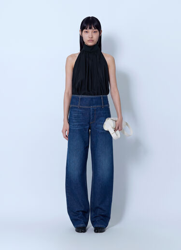 LN-CC® - Sportmax: Wide-Leg Denim Jeans - Navy Sportmax Wide-Leg Denim Jeans Navy spx0266028