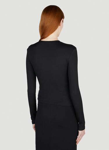 Christopher Esber Open Twist Long Sleeve Top Black chr0252001