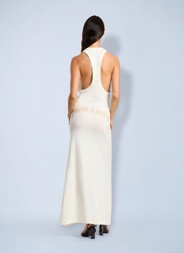 Palm Angels Curved Logo Essential Dress White pma0266225