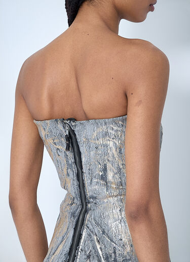 Rick Owens Denim Bustier Top Gold ric0260001