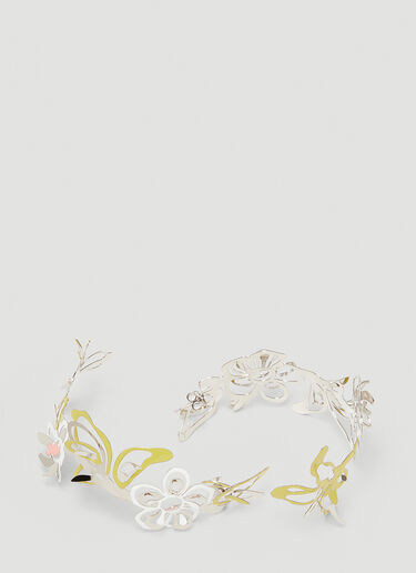 Y/Project Spring Floral Hoop Earrings Gold ypr0248015