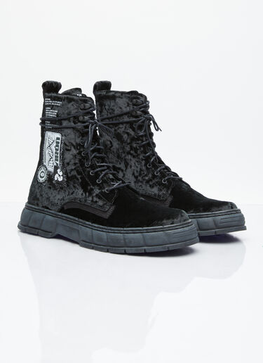 Virón 1992 Crushed Velvet Boots Black vir0354003