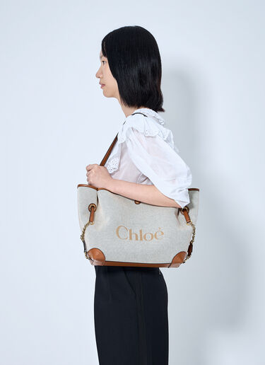 Chloé Clover Double Carry Bag 奶油色 chl0265050
