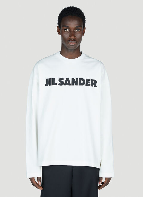 Jil Sander ロゴプリントロングスリーブTシャツ ブラック jil0156004