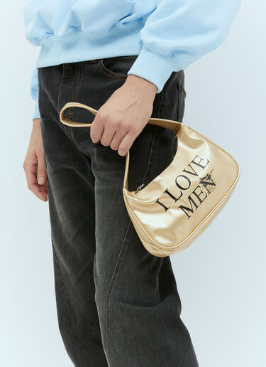 Praying I Love Men Shoulder Bag Gold pry0354024