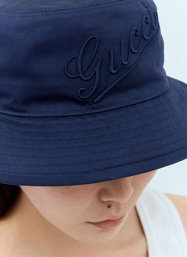 Gucci Logo Embroidery Bucket Hat Navy guc0257072