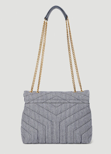 Saint Laurent Loulou Striped Shoulder Bag Blue sla0251117