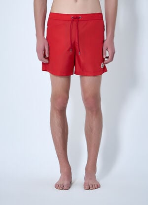 Moncler Nylon Swim Shorts Red mon0164014
