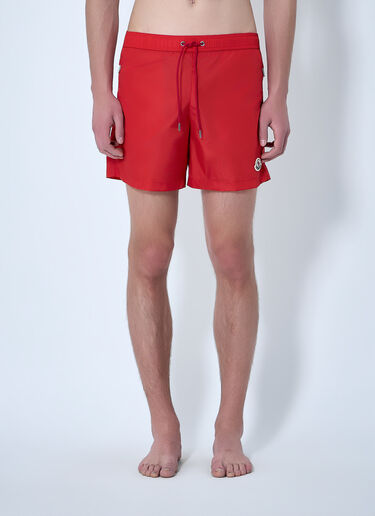 Moncler Nylon Swim Shorts Red mon0164014