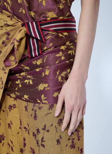 Dries Van Noten Halter Neck Floral Blouse Purple dvn0266010