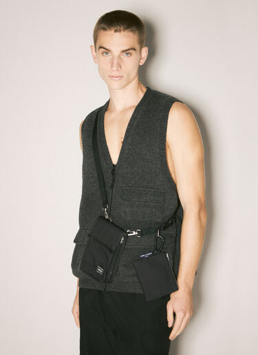 Comme des Garçons Homme Logo Patch Crossbody Bag Black cdh0158004