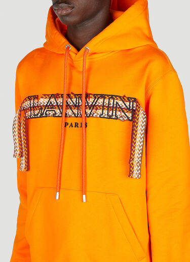 Lanvin Curb 刺绣饰带连帽运动衫 橙色 lnv0152006