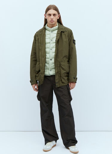 Stone Island 徽标贴饰双层夹克 橄榄色 sto0154027