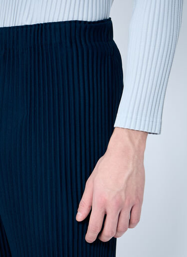 Homme Plissé Issey Miyake ストレート・プリーツパンツ ブルー hmp0159008