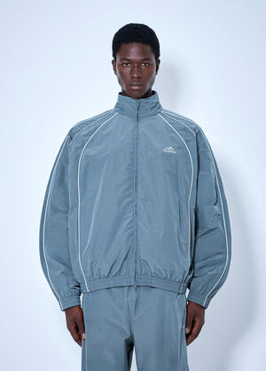 Balenciaga Zip-Front Track Jacket Grey bal0165014