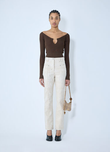 Jacquemus Le De Nimes Jeans Beige jac0260049