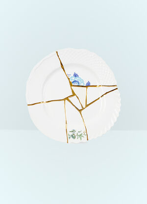 Wavey Casa x Playboy Kintsugi N. 3 Dinner Plate Green wcp0355006