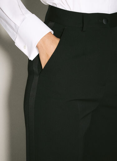 Dolce & Gabbana Wool Gabardine Tuxedo Pants Black dol0258021