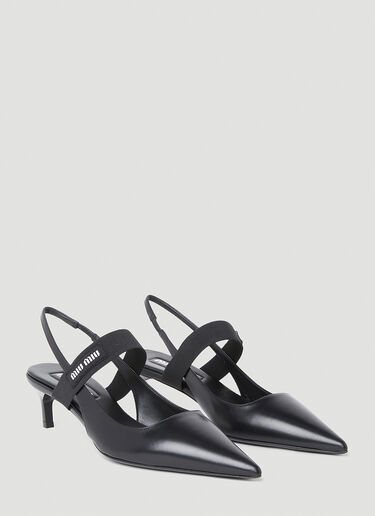 Miu Miu Slingback Kitten Heels Black miu0252071