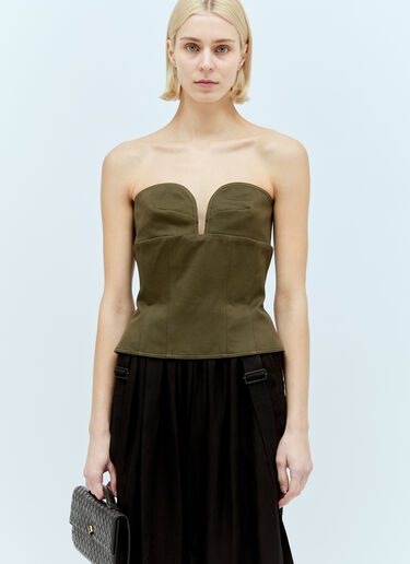 Max Mara 개버딘 코르셋  그린 max0256061