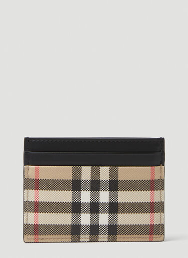 Burberry Sandon Check Card Holder Brown bur0147164