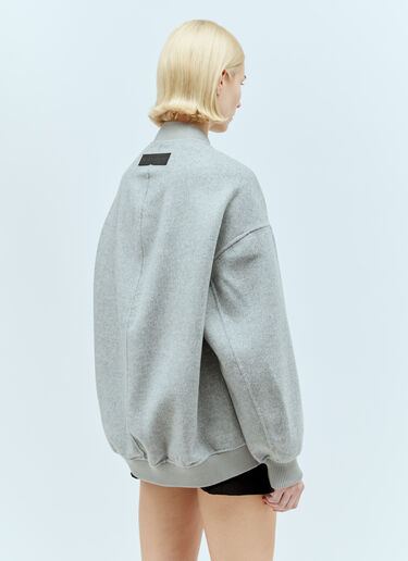 JW Anderson Oversized Wool Bomber Jacket Grey jwa0255005