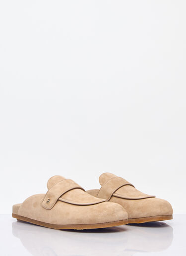 Max Mara Suede Mules Beige max0257044