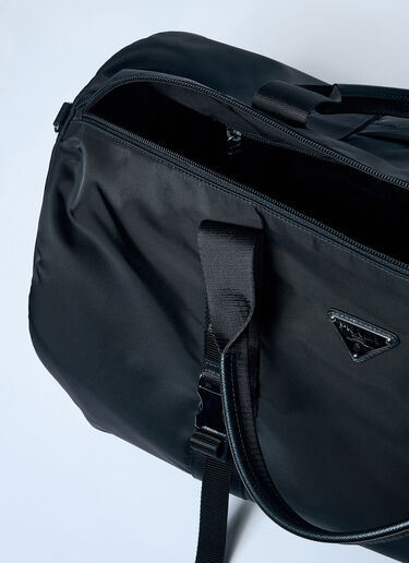 Prada Re-Nylon And Saffiano Leather Duffle Bag Black pra0159017