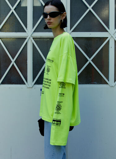 VTMNTS Barcode Definition Long Sleeve T-Shirt Yellow vtm0354007