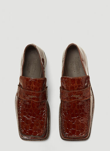 Martine Rose Roxy Embossed Loafers Brown mtr0242016