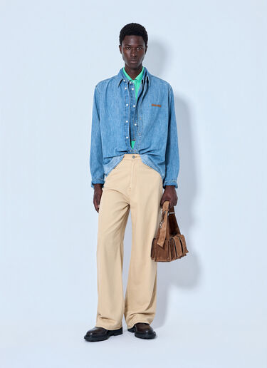 Miu Miu Chambray Shirt Light Blue miu0365011