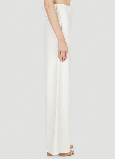 Max Mara Yang Wide Leg Pants White max0252001