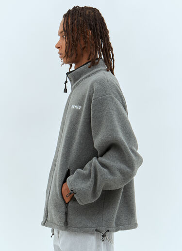 Miu Miu Fleece Sweatshirt Grey miu0158003