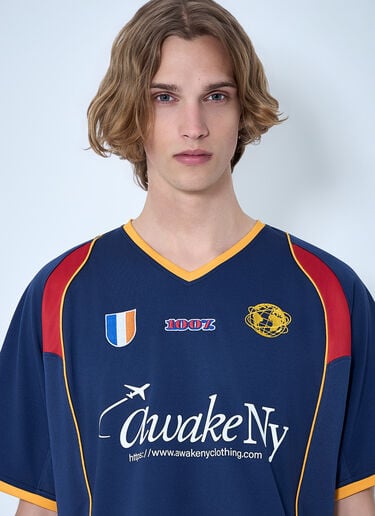 Awake NY Unisphere Warm Up T-Shirt Blue awk0164009