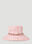 Moncler 로고 프린트 넓은 챙 모자 핑크 mon0252041