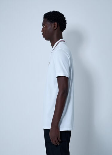 Moncler 로고 패치 폴로 셔츠 화이트 mon0156010