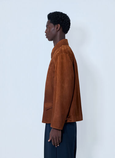 LN-CC® - Miu Miu: Suede Zip Jacket - Brown Miu Miu Suede Zip Jacket Brown miu0164035