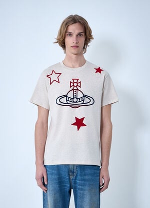 Vivienne Westwood Orb And Stars T-Shirt Beige vvw0164015