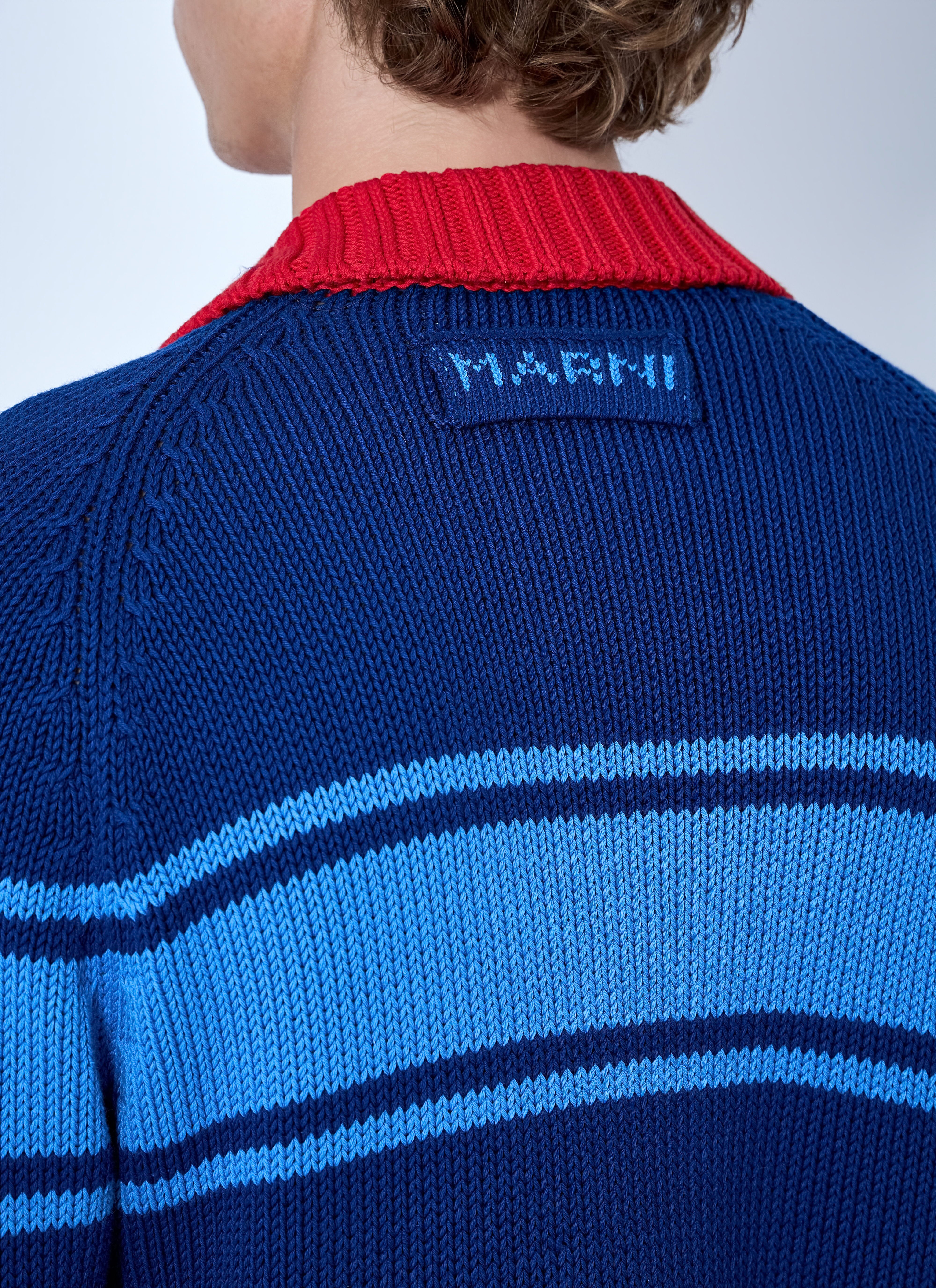 Marni Men's' Zip-Up Knit Cardigan in Blue | LN-CC®
