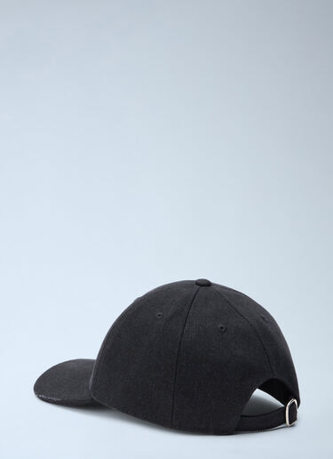 Off-White Denim Washed Baseball Cap Black ofw0162013