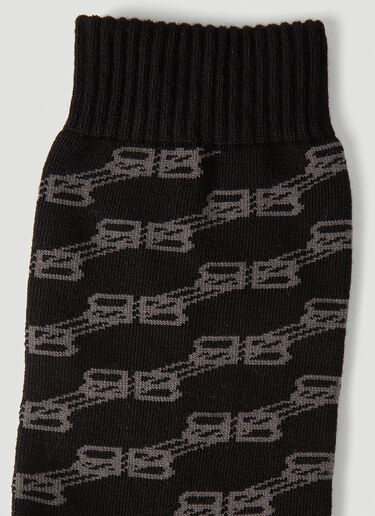 Balenciaga BB Monogram Socks Black bal0151050
