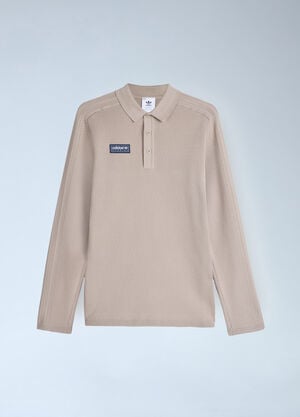 adidas SPZL Logo Patch Polo Shirt Beige adi0162159